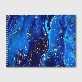 Альбом для рисования с принтом СИНИЙ ГРАНИТ в Курске, 100% бумага
 | матовая бумага, плотность 200 мг. | marble | абстракция | гранит | золото | золотой | камень | контраст | линии | позолочен | полосы. | синий гранит