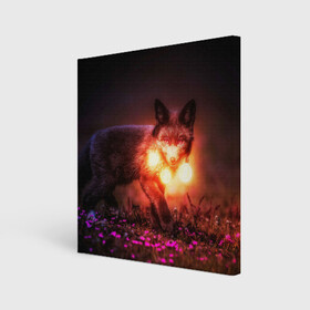 Холст квадратный с принтом Лисица с фонариками в Курске, 100% ПВХ |  | Тематика изображения на принте: fox | foxy | животное | звери | лиса | лисенок | лисичка | милая | рыжая | фокс