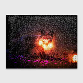 Обложка для студенческого билета с принтом Лисица с фонариками в Курске, натуральная кожа | Размер: 11*8 см; Печать на всей внешней стороне | Тематика изображения на принте: fox | foxy | животное | звери | лиса | лисенок | лисичка | милая | рыжая | фокс