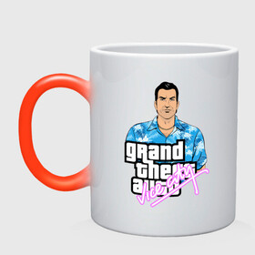 Кружка хамелеон с принтом Grand Theft Auto Vice City в Курске, керамика | меняет цвет при нагревании, емкость 330 мл | 4 | 5 | five | games | grand theft auto | gta | gta v | los santos | online | rockstar | san andreas | великое авто воровство | гта | гташка | игры | логотип | лос сантос | майкл | мафия | ограбление | онлайн | пеф | рокстар | самп | сан андреас 