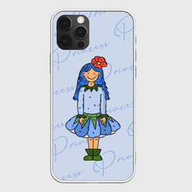 Чехол для iPhone 12 Pro Max с принтом  Принцесса Ежевичка  в Курске, Силикон |  | princess | девочка | девочка с синими волосами