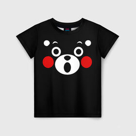 Детская футболка 3D с принтом KUMAMON | КУМАМОН в Курске, 100% гипоаллергенный полиэфир | прямой крой, круглый вырез горловины, длина до линии бедер, чуть спущенное плечо, ткань немного тянется | bear | japan | japanese | kumamon | kumamoto | аниме | игрушка | кумамон | кумамото сапурайдзу | медведь | мишка | персонаж | талисман | япония