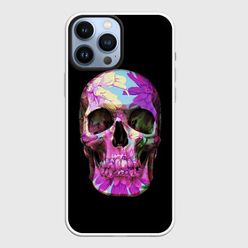 Чехол для iPhone 13 Pro Max с принтом Черепа и цветы в Курске,  |  | flower | skull | красный цветок | цветной череп | цветок | череп | черепа и цветы