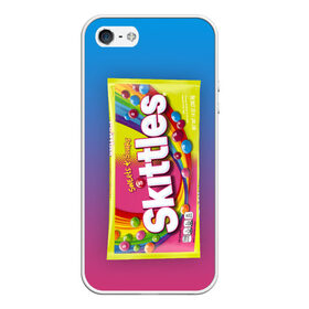 Чехол для iPhone 5/5S матовый с принтом Skittles | Желтый в Курске, Силикон | Область печати: задняя сторона чехла, без боковых панелей | skittles | sweet sours | yellow | градиент | желтый | красный | радуга | розовый | синий | скитлс | фиолетовый