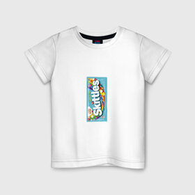 Детская футболка хлопок с принтом Skittles | Голубой в Курске, 100% хлопок | круглый вырез горловины, полуприлегающий силуэт, длина до линии бедер | blue | freeze pop | limited edition | skittles | скитлс