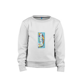Детский свитшот хлопок с принтом Skittles | Голубой в Курске, 100% хлопок | круглый вырез горловины, эластичные манжеты, пояс и воротник | blue | freeze pop | limited edition | skittles | скитлс
