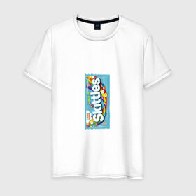 Мужская футболка хлопок с принтом Skittles | Голубой в Курске, 100% хлопок | прямой крой, круглый вырез горловины, длина до линии бедер, слегка спущенное плечо. | blue | freeze pop | limited edition | skittles | скитлс
