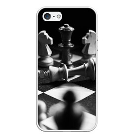 Чехол для iPhone 5/5S матовый с принтом Шахматы в Курске, Силикон | Область печати: задняя сторона чехла, без боковых панелей | доска | игра | игровая | игры | конь | короли | король | ладья | логика | настольная | настольные | пешка | пешки | спорт | туча | ферзь | шахматный | шахматы