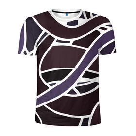 Мужская футболка 3D спортивная с принтом Линейная текстура в Курске, 100% полиэстер с улучшенными характеристиками | приталенный силуэт, круглая горловина, широкие плечи, сужается к линии бедра | абстракция | линии | структура | тестура | форма