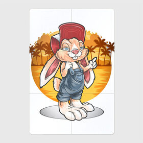 Магнитный плакат 2Х3 с принтом Красивый кролик в Курске, Полимерный материал с магнитным слоем | 6 деталей размером 9*9 см | Тематика изображения на принте: ищу подопытного кролика | кролик | кролик с пистолетами: измайлов | кролик с черепом | следуй за белым кроликом