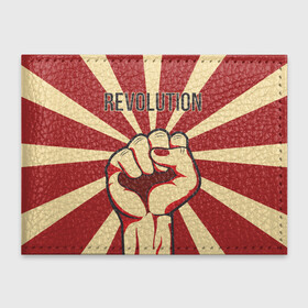 Обложка для студенческого билета с принтом Революция в Курске, натуральная кожа | Размер: 11*8 см; Печать на всей внешней стороне | Тематика изображения на принте: revolution | кулак | поднятый кулак | революция