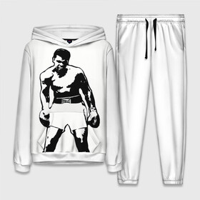 Женский костюм 3D (с толстовкой) с принтом The Greatest (Muhammad Ali) в Курске,  |  | ali | clay | mohammed | али | боец | боксер | величайший | возможность | искусства | касиус | клей | личность | мозайка | мотивация | мохаммед | мухамед | перчатки | сила | слова | спорт | темный | узор