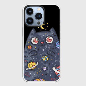 Чехол для iPhone 13 Pro с принтом КОСМИЧЕСКИЙ КОТ в Курске,  |  | артемис | астероиды | вселенная | галактика | диана | звезды | кометы | космос | кот | котенок | котик | луна | месяц | ночь | планеты | сейлор мун | туманность | черная кошка