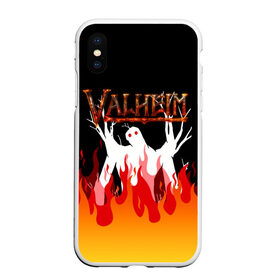 Чехол для iPhone XS Max матовый с принтом VALHEIM в Курске, Силикон | Область печати: задняя сторона чехла, без боковых панелей | coffee stain | valheim | vikings | вальхайм | вальхеим | вальхейм. | викинги | выживание | гарпун бездны | мечи