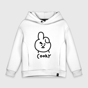 Детское худи Oversize хлопок с принтом COOKY | BTS в Курске, френч-терри — 70% хлопок, 30% полиэстер. Мягкий теплый начес внутри —100% хлопок | боковые карманы, эластичные манжеты и нижняя кромка, капюшон на магнитной кнопке | Тематика изображения на принте: army | bangtan boys | bt21 | bts | bts stickers | chimmy | cooky | k pop | koya | mang | monster | rap monster | rapmon | rj | rm | shooky | tata | van | бтс | ви | джей хоуп | джонгук | кейпоп | реп монстр | стикеры bts | сюга | чимин | чин