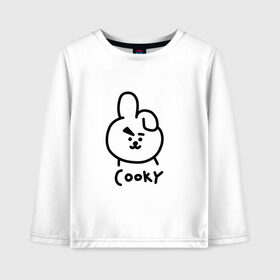 Детский лонгслив хлопок с принтом COOKY | BTS в Курске, 100% хлопок | круглый вырез горловины, полуприлегающий силуэт, длина до линии бедер | army | bangtan boys | bt21 | bts | bts stickers | chimmy | cooky | k pop | koya | mang | monster | rap monster | rapmon | rj | rm | shooky | tata | van | бтс | ви | джей хоуп | джонгук | кейпоп | реп монстр | стикеры bts | сюга | чимин | чин