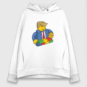 Женское худи Oversize хлопок с принтом Lego Donald Trump - Президент Дональд Трамп конструктор в Курске, френч-терри — 70% хлопок, 30% полиэстер. Мягкий теплый начес внутри —100% хлопок | боковые карманы, эластичные манжеты и нижняя кромка, капюшон на магнитной кнопке | 45 президент | america | president | united states | usa | америка | байден | выборы | демократия | демократы | дональд трамп | конструктор | лего | миллионер | президент | прикол | республиканец | республиканцы