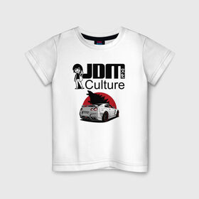 Детская футболка хлопок с принтом jdm в Курске, 100% хлопок | круглый вырез горловины, полуприлегающий силуэт, длина до линии бедер | car | culture | godzilla | jdm | skyline | японская культура | японские автомобили