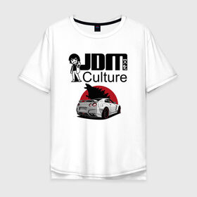 Мужская футболка хлопок Oversize с принтом jdm в Курске, 100% хлопок | свободный крой, круглый ворот, “спинка” длиннее передней части | car | culture | godzilla | jdm | skyline | японская культура | японские автомобили
