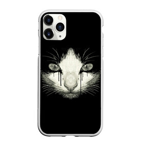 Чехол для iPhone 11 Pro Max матовый с принтом ПЛАЧУЩИЙ КОТ в Курске, Силикон |  | animals | cat | cry | dark | face | pussy | глаза | грусть | домашние | животные | звери | кот | кошка | мордочка | мрак | плач | пушистый | слезы | черный