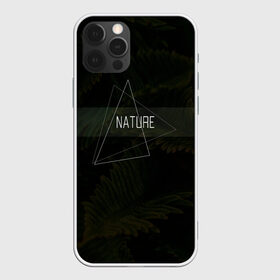 Чехол для iPhone 12 Pro Max с принтом Nature | Природа | Дизайнерска в Курске, Силикон |  | nature | геометрия | листья | папоротник | папоротниковые | полоса | полоска | природа | треугольник | треугольники