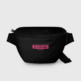 Поясная сумка 3D с принтом BLACKPINK в Курске, 100% полиэстер | плотная ткань, ремень с регулируемой длиной, внутри несколько карманов для мелочей, основное отделение и карман с обратной стороны сумки застегиваются на молнию | black | black pink | blackpink | japan | jennie | jisoo | k pop | korea | korean | lisa | music | pink | rose | азия | блэкпинк | группа | дженни | джису | к поп | корейская группа | корея | лиса | минимализм | мода | надпись | розовый | розэ | 