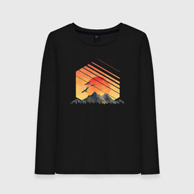 Женский лонгслив хлопок с принтом Mountain Galaxy Sunset в Курске, 100% хлопок |  | abstract | art | geometric | geometry | landscape | minimalism | sky | space | sun | абстракция | арт | векторный рисунок | восход | галактика | геометрия | гора | горный пейзаж | горы | закат | картина | космос | минимализм | небо