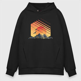 Мужское худи Oversize хлопок с принтом Mountain Galaxy Sunset в Курске, френч-терри — 70% хлопок, 30% полиэстер. Мягкий теплый начес внутри —100% хлопок | боковые карманы, эластичные манжеты и нижняя кромка, капюшон на магнитной кнопке | Тематика изображения на принте: abstract | art | geometric | geometry | landscape | minimalism | sky | space | sun | абстракция | арт | векторный рисунок | восход | галактика | геометрия | гора | горный пейзаж | горы | закат | картина | космос | минимализм | небо