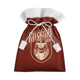 Подарочный 3D мешок с принтом Русский медведь капитан в Курске, 100% полиэстер | Размер: 29*39 см | grizzly bear | russia | russian bear | ussr | гризли | дикий | косолапый | медвежонок | миша | мишка | мишутка | патриот | разъярённый | россия | русский медведь | ссср
