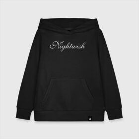 Детская толстовка хлопок с принтом Nightwish Logo в Курске, 100% хлопок | Круглый горловой вырез, эластичные манжеты, пояс, капюшен | bye bye beautiful | ghost love score | logo | nemo | nightwish | over the hills and far away | phantom of the opera | reaction | sleeping sun | wish i had an angel | wishmaster | белый | лого | логотип | найтвиш