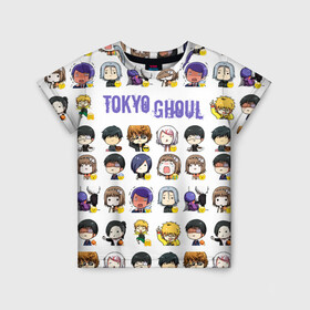 Детская футболка 3D с принтом Токийский гуль пресонажи в Курске, 100% гипоаллергенный полиэфир | прямой крой, круглый вырез горловины, длина до линии бедер, чуть спущенное плечо, ткань немного тянется | anime | kaneki ken | tokyo ghoul | tokyo ghoul: re | аниме | анимэ | гули | джузо сузуя | канеки кен | кузен йошимура | наки | нишики нишио | ре | ренджи йомо | ризе камиширо | токийский гуль | тоука киришима | ута