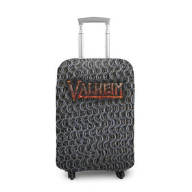 Чехол для чемодана 3D с принтом Кольчуга из Вальхейма в Курске, 86% полиэфир, 14% спандекс | двустороннее нанесение принта, прорези для ручек и колес | valheim | броня | вальхейм | доспехи | игра | кальчуга | кольчуга | кольчуга из вальхейма