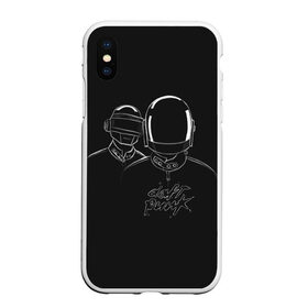 Чехол для iPhone XS Max матовый с принтом Daft Punk в Курске, Силикон | Область печати: задняя сторона чехла, без боковых панелей | ги мануэль де омем кристо | ню диско | синти поп | техно | тома бангальтер | фанк | французский хаус | электроник рок