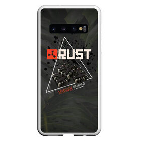 Чехол для Samsung Galaxy S10 с принтом Rust Мамкин Рейдер Раст в Курске, Силикон | Область печати: задняя сторона чехла, без боковых панелей | farm | online | raid | rust | steam | бомба | брызги | взрыв | геометрия | игра | лого | оружие | раст | растер | рейд | рейдер | с4 | сишки | стим | фарм | фармила