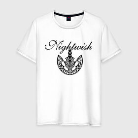 Мужская футболка хлопок с принтом Nightwish Logo / Найтвиш (Z) в Курске, 100% хлопок | прямой крой, круглый вырез горловины, длина до линии бедер, слегка спущенное плечо. | music | night wish | nightwish | nuclear blast | rock | spinefarm | лого | музыка | найт виш | найтвиш | рок | симфоник метал | тарья турунен | флор янсен