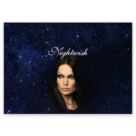 Поздравительная открытка с принтом Nightwish | Tarja Turunen (Z) в Курске, 100% бумага | плотность бумаги 280 г/м2, матовая, на обратной стороне линовка и место для марки
 | music | nightwish | nuclear blast | rock | spinefarm | tarja turunen | лого | музыка | найтвиш | рок | симфоник метал | тарья турунен | флор янсен