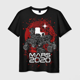 Мужская футболка 3D с принтом МАРС 2020, Perseverance в Курске, 100% полиэфир | прямой крой, круглый вырез горловины, длина до линии бедер | Тематика изображения на принте: mars 2020 | nasa | perseverance | космос | марс | марс 2020 | марсоход | персеверенс