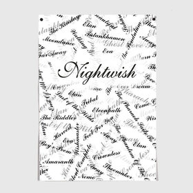 Постер с принтом Nightwish Songs / Найтвиш песни (Z) в Курске, 100% бумага
 | бумага, плотность 150 мг. Матовая, но за счет высокого коэффициента гладкости имеет небольшой блеск и дает на свету блики, но в отличии от глянцевой бумаги не покрыта лаком | music | nightwish | nuclear blast | rock | spinefarm | лого | музыка | найтвиш | рок | симфоник метал | тарья турунен | флор янсен