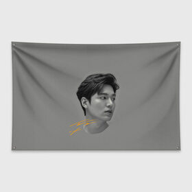 Флаг-баннер с принтом Ли Мин Хо Lee Min Ho в Курске, 100% полиэстер | размер 67 х 109 см, плотность ткани — 95 г/м2; по краям флага есть четыре люверса для крепления | lee min ho | автограф | дорамы | ли мин хо | песни | профиль | роли | фильмы | фото