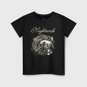 Детская футболка хлопок с принтом NIGHTWISH в Курске, 100% хлопок | круглый вырез горловины, полуприлегающий силуэт, длина до линии бедер | metal | nightwish | tarja turunen | метал | музыка | найтвиш | рок | симфо метал | тарья турунен