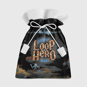 Подарочный 3D мешок с принтом Loop Hero в Курске, 100% полиэстер | Размер: 29*39 см | Тематика изображения на принте: games | knight | loop hero | magic | rogue like | russia | steam | sword | герой петли | игры | магия | меч | рогалик | россия | рыцарь | стим