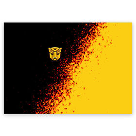 Поздравительная открытка с принтом Bumblebee в Курске, 100% бумага | плотность бумаги 280 г/м2, матовая, на обратной стороне линовка и место для марки
 | bumblebee | автобот разведчик | автоботы | бамблби | боевик | кино | кино трансформеры | персонаж вселенной трансформеров | приключения | трансформеры | фантастика | фильмы