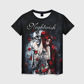 Женская футболка 3D с принтом NIGHTWISH в Курске, 100% полиэфир ( синтетическое хлопкоподобное полотно) | прямой крой, круглый вырез горловины, длина до линии бедер | metal | nightwish | tarja turunen | метал | музыка | найтвиш | рок | симфо метал | тарья турунен