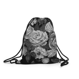 Рюкзак-мешок 3D с принтом Розы в Курске, 100% полиэстер | плотность ткани — 200 г/м2, размер — 35 х 45 см; лямки — толстые шнурки, застежка на шнуровке, без карманов и подкладки | flowers | герберы | контур | легкие | лилии | мягкие | роза | ромашка | тренд | цветы