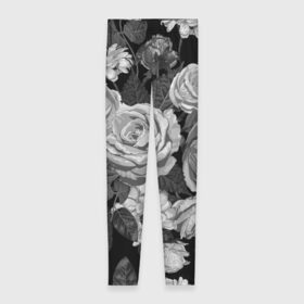 Леггинсы 3D с принтом Розы в Курске, 80% полиэстер, 20% эластан | Эластичный пояс, зауженные к низу, низкая посадка | flowers | герберы | контур | легкие | лилии | мягкие | роза | ромашка | тренд | цветы