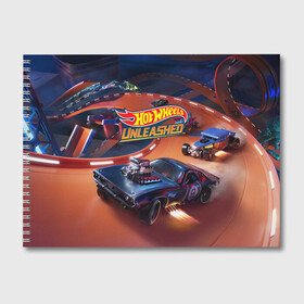 Альбом для рисования с принтом Hot Wheels Unleashed в Курске, 100% бумага
 | матовая бумага, плотность 200 мг. | Тематика изображения на принте: auto | avto | car | game | hot | hotweels | race | weels | wheels | авто | автоспорт | гонки | игра | игрушка | машина | модель | хот вилс