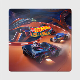 Магнит виниловый Квадрат с принтом Hot Wheels Unleashed в Курске, полимерный материал с магнитным слоем | размер 9*9 см, закругленные углы | Тематика изображения на принте: auto | avto | car | game | hot | hotweels | race | weels | wheels | авто | автоспорт | гонки | игра | игрушка | машина | модель | хот вилс