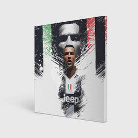 Холст квадратный с принтом Криштиану Роналду в Курске, 100% ПВХ |  | art | cristiano ronaldo | football club | footballer | italy | juventus | арт | италия | криштиану роналду | футболист | футбольный клуб | ювентус