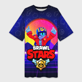Платье-футболка 3D с принтом BRAWL STARS STU в Курске,  |  | brawl stars | skin | stu | бравл старс | бравлеры | персонаж | приватный сервер | робот. | скин | сту