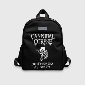 Детский рюкзак 3D с принтом Cannibal Corpse в Курске, 100% полиэстер | лямки с регулируемой длиной, сверху петелька, чтобы рюкзак можно было повесить на вешалку. Основное отделение закрывается на молнию, как и внешний карман. Внутри дополнительный карман. По бокам два дополнительных кармашка | cannibal corpse | kreator | punk rock | slayer | sodom | анархия | блэк метал | гаражный рок | гранж | дэт метал | металл | панк рок | рок музыка | рок н ролл | рокер | треш метал | труп каннибал | тяжелый рок | хард рок